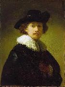 REMBRANDT Harmenszoon van Rijn Self-portrait with hat Germany oil painting artist